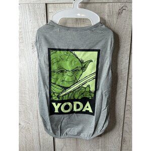 Fetch4Pets Star Wars Yoda Pet Tank Top T Shirt Size Large Dog Apparel Gray Green
